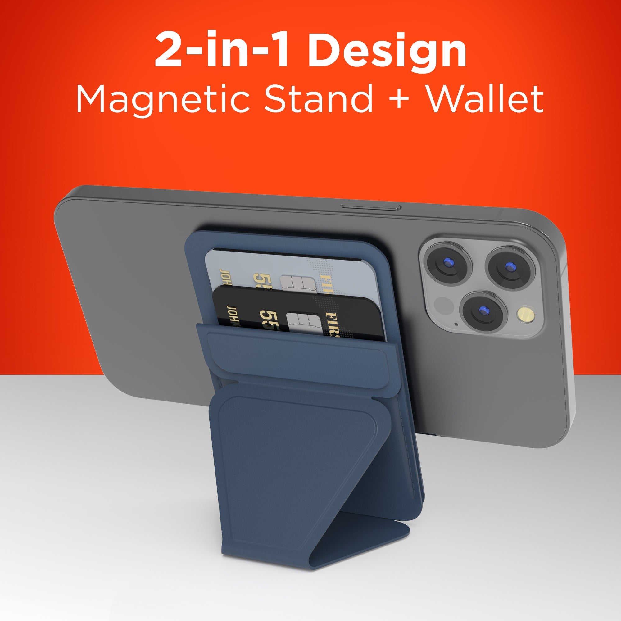 iPhone Stand and Wallet for MagSafe BLUE