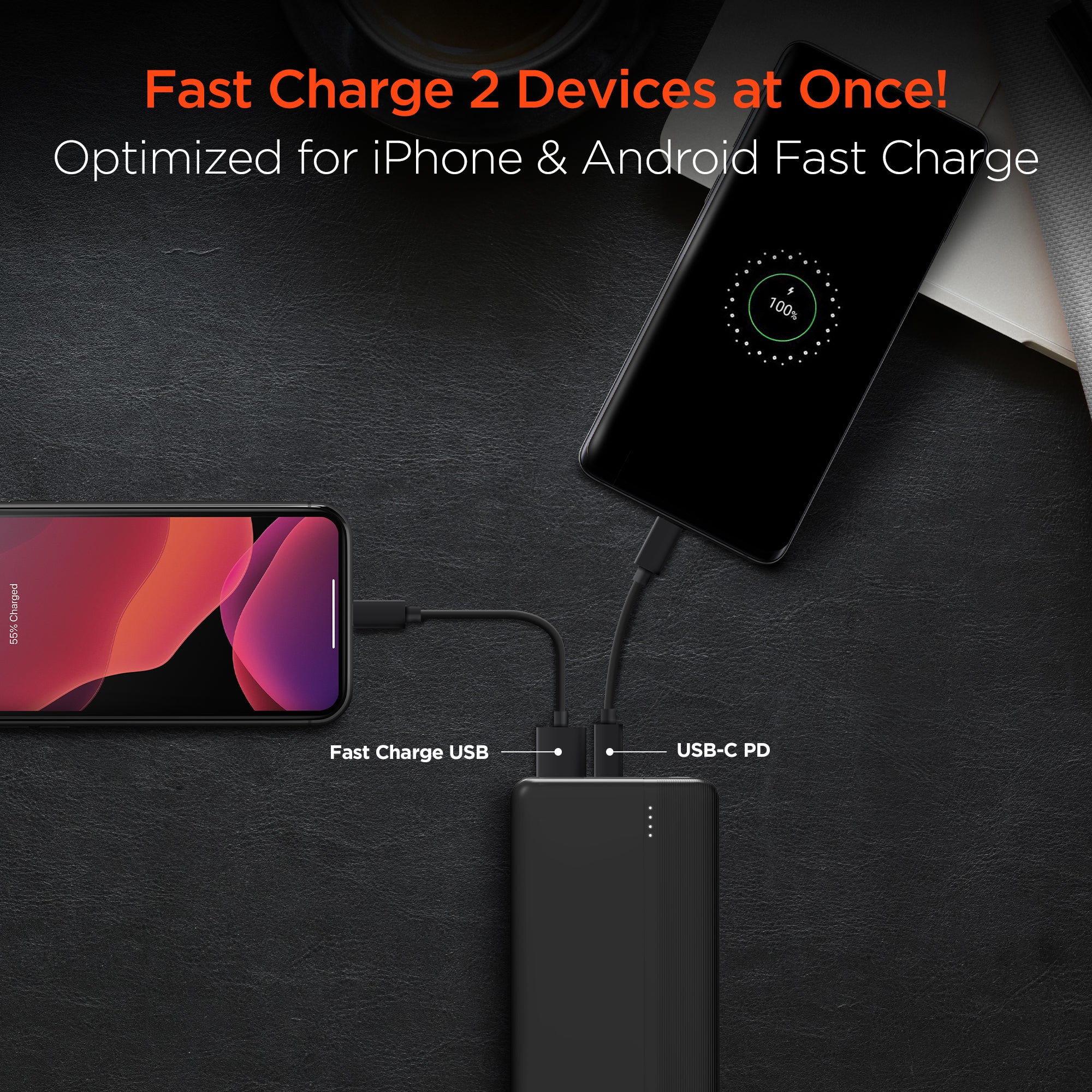 Sharge Mini Portable Power Bank 10000mAh 20W USB-C USB-A Fast Charger
