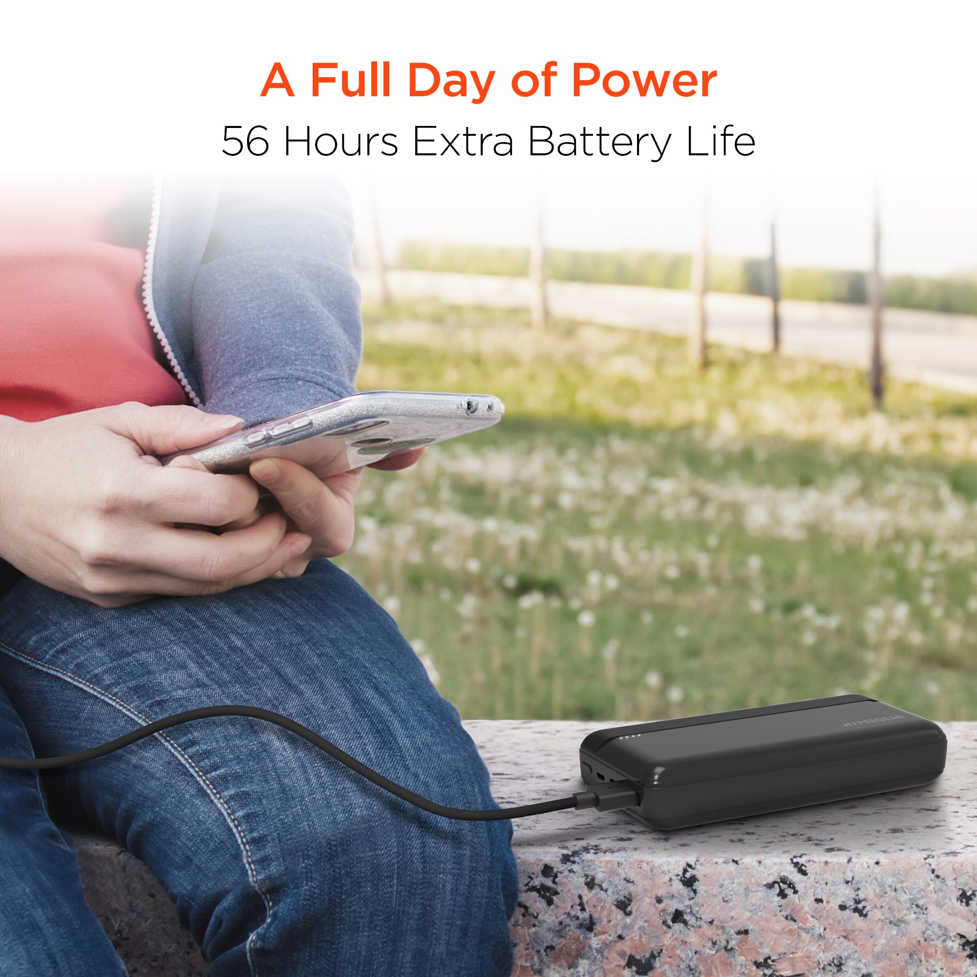 20,000mAh | Fast Charge Power Bank with 20W USB-C PD | Black