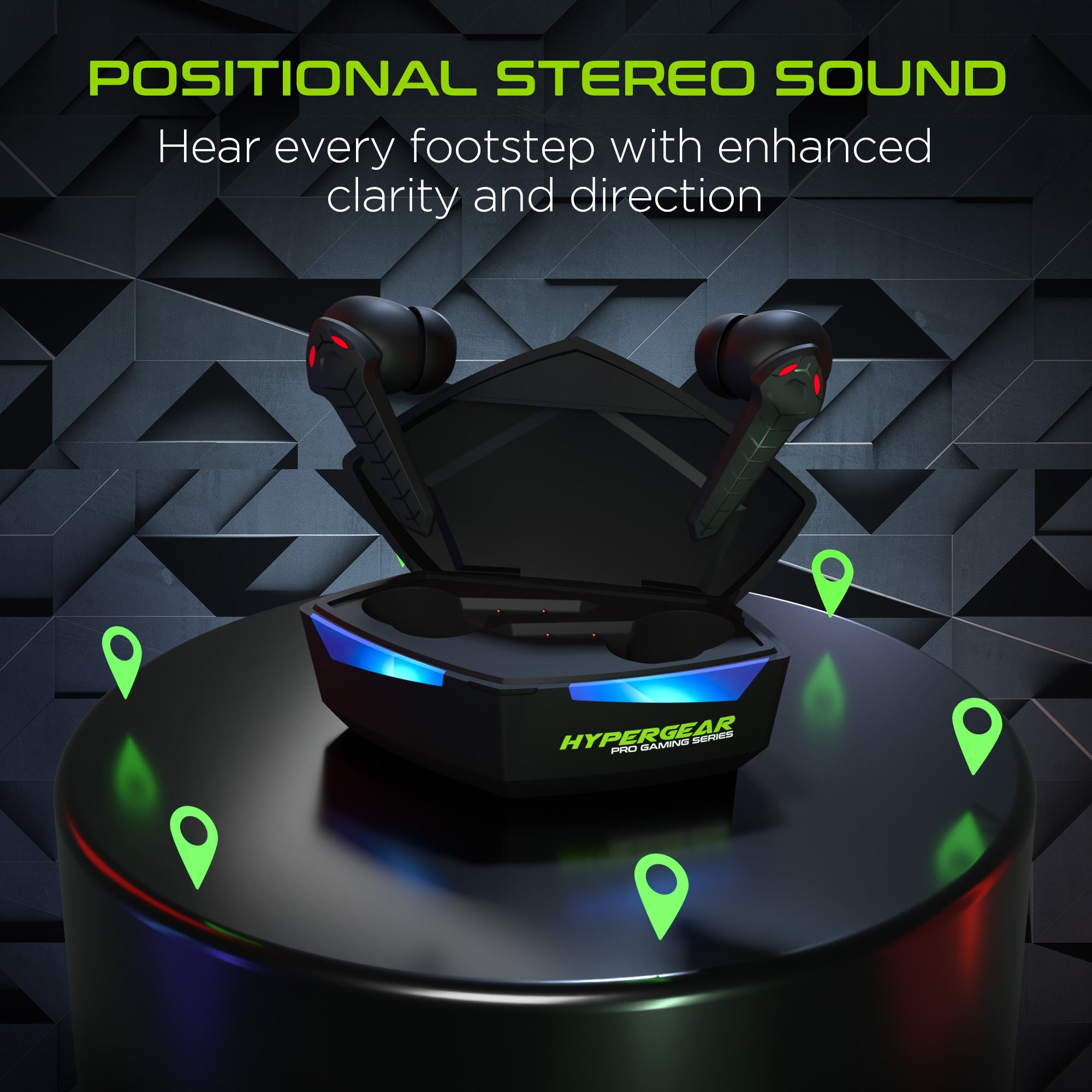 Wireless Gaming Earbuds with Mic, True Wireless