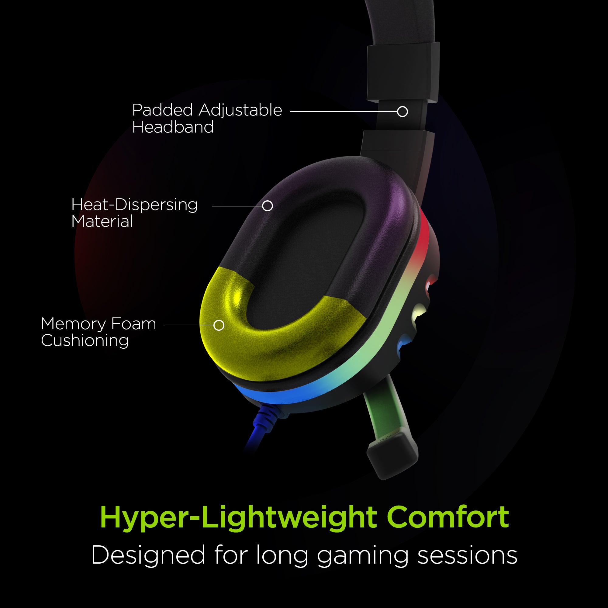 Wired Gaming Headset RGB Multi-Platform with Mic