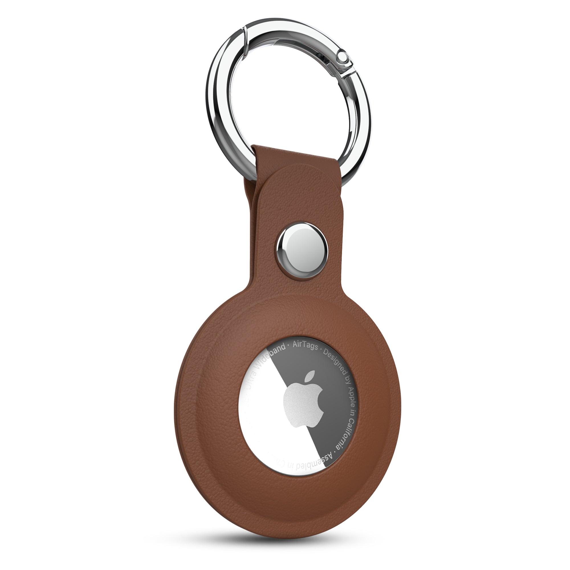 AirTag Keychain - AirCover Vegan Leather BROWN | HyperGear – HYPERGEAR