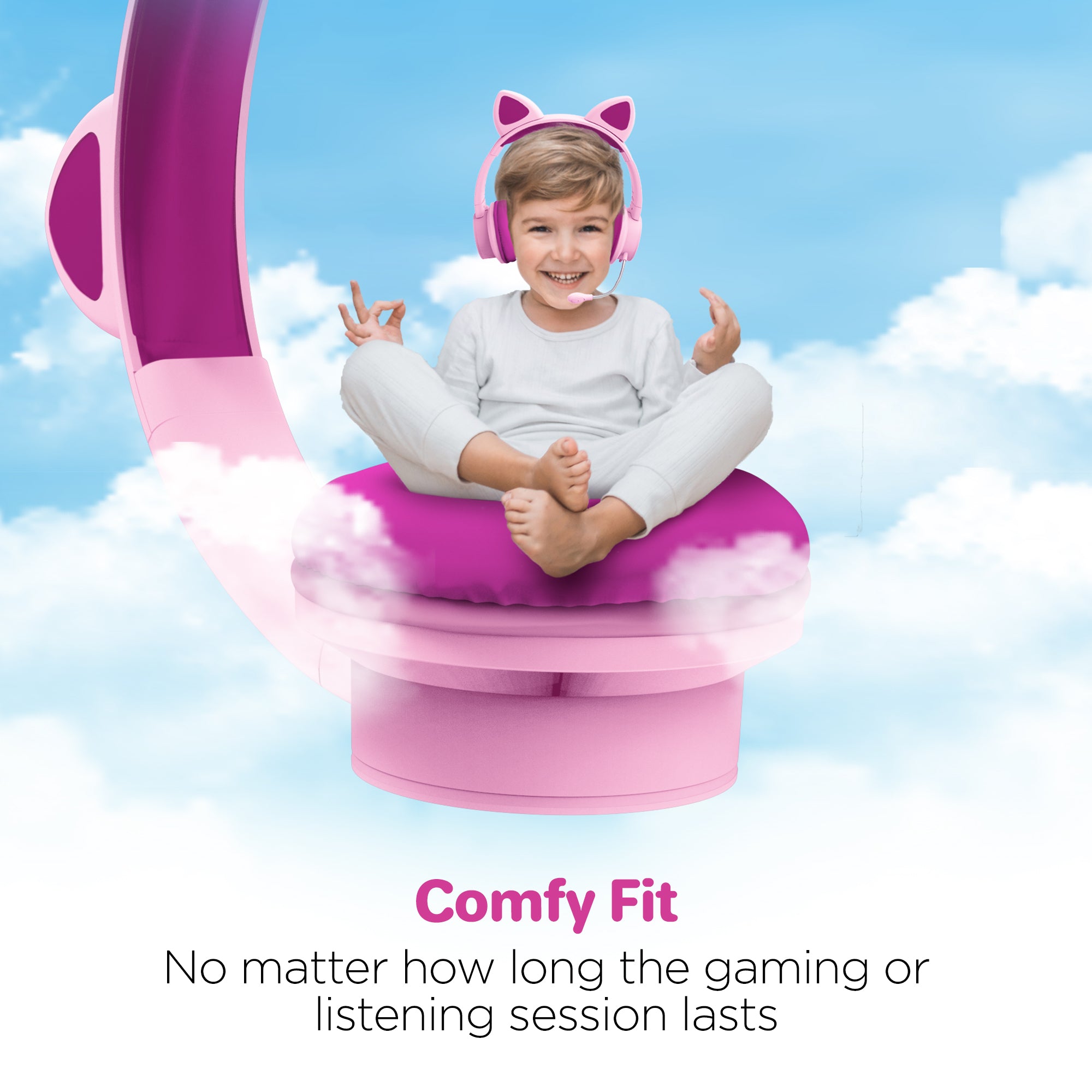 Kombat Kitty Gaming Headset Pink