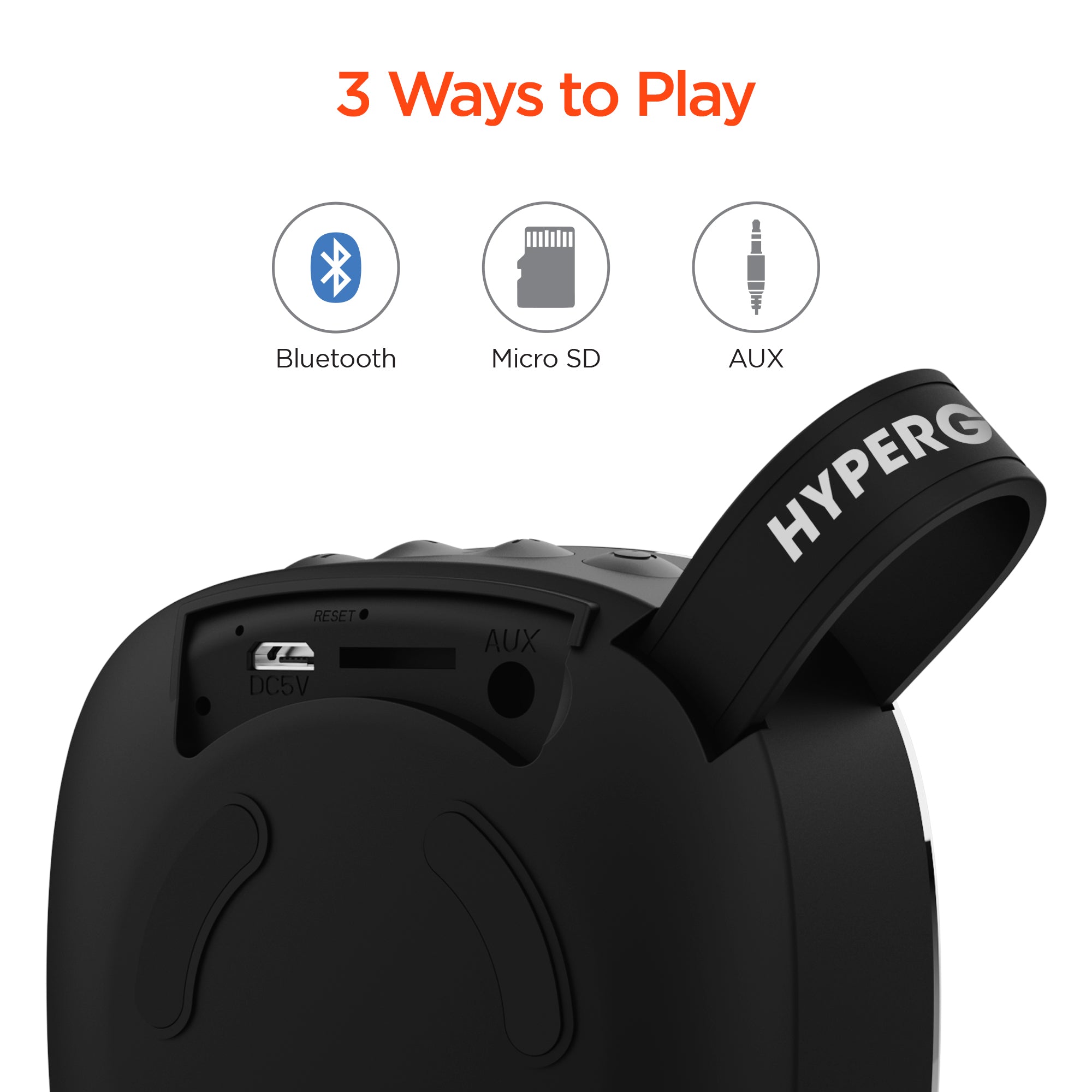 HyperGear Fabrix Mini Wireless Portable Speaker Black