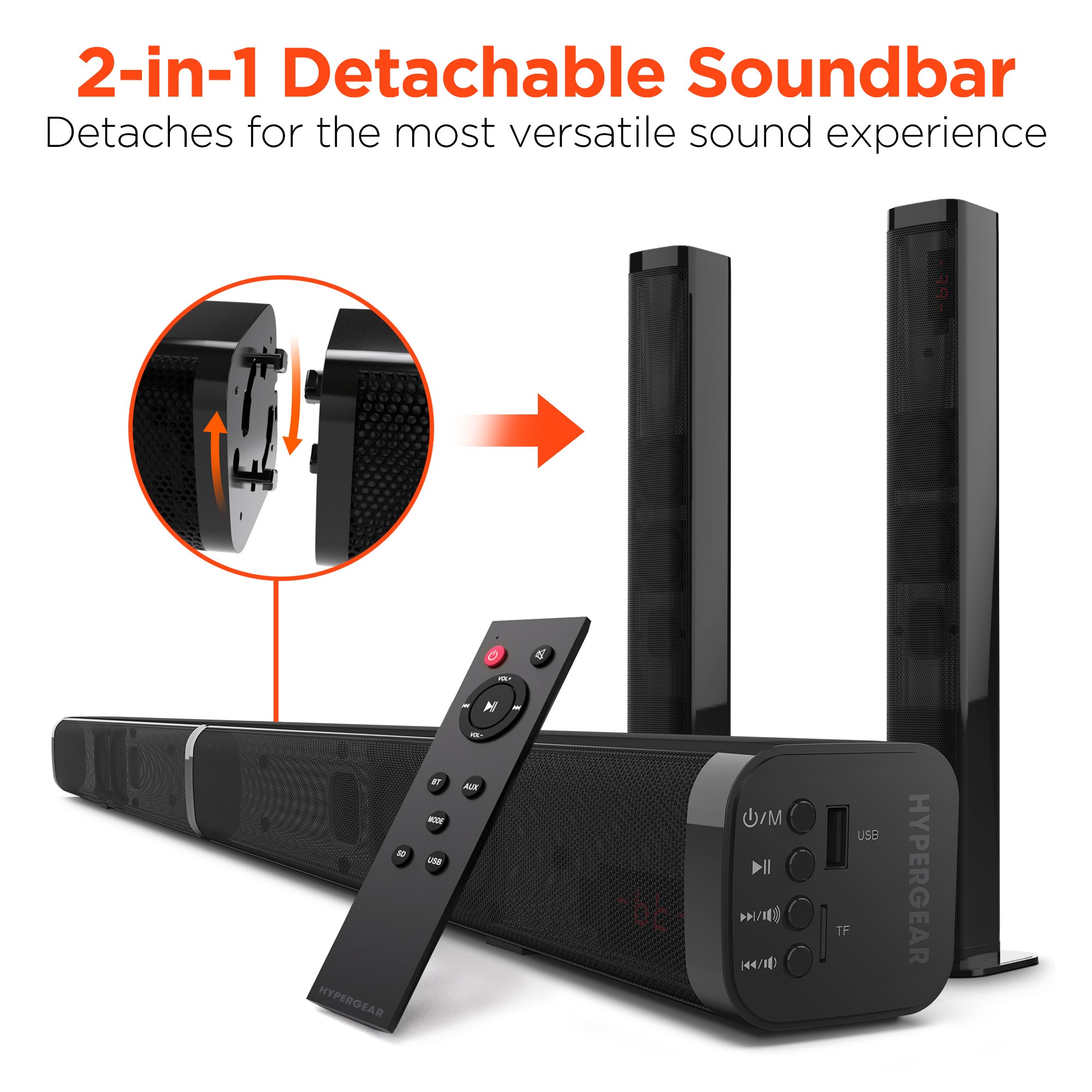 piedestal stum Compose Soundbar Bluetooth Wireless Surround Sound Speaker | HyperGear – HYPERGEAR
