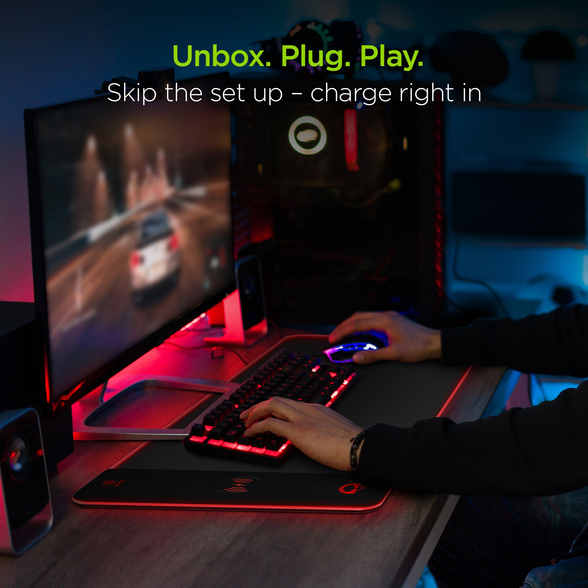 Wireless Charging Mouse Pad, iPhone and Android - HyperGear