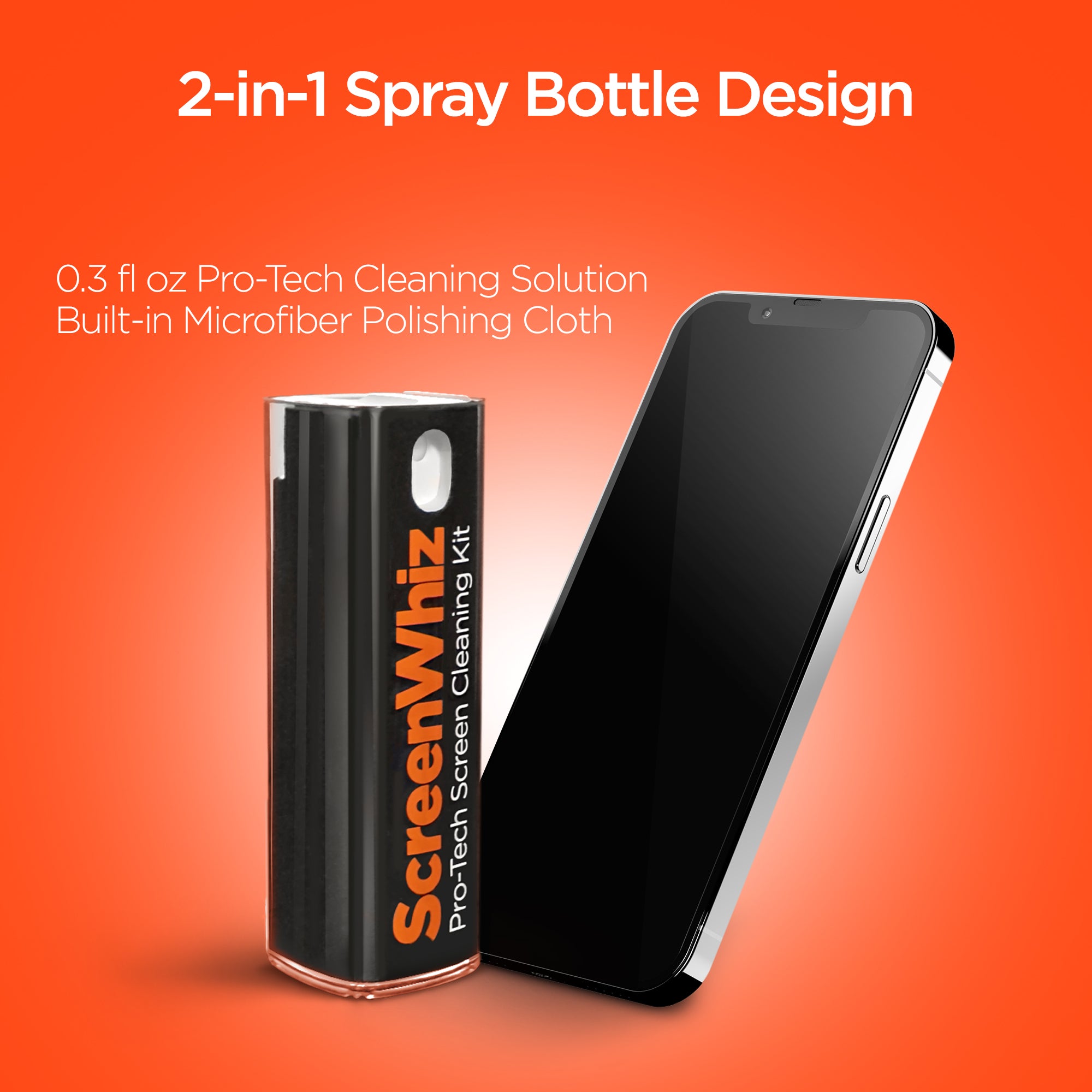 Ultimate 3-in-1 Screen Cleaner Spray & Wipe for Phone, Laptop, Car