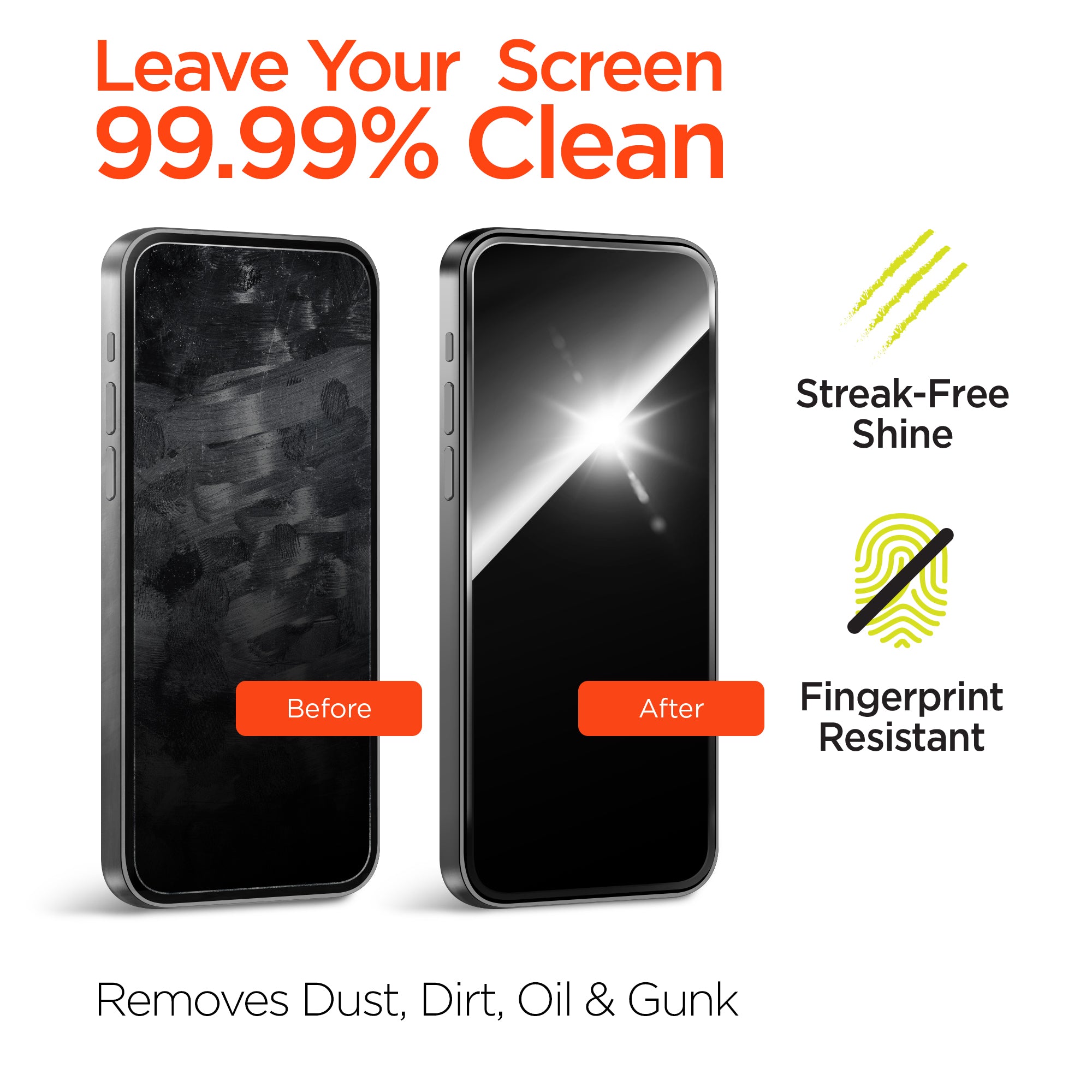 Screen Cleaner 2 in 1 Screen Cleaner Microfiber and Screen Cleaning  Solution Spray Phone Screen Cleaner for Iphone, Samsung, Pixel, 