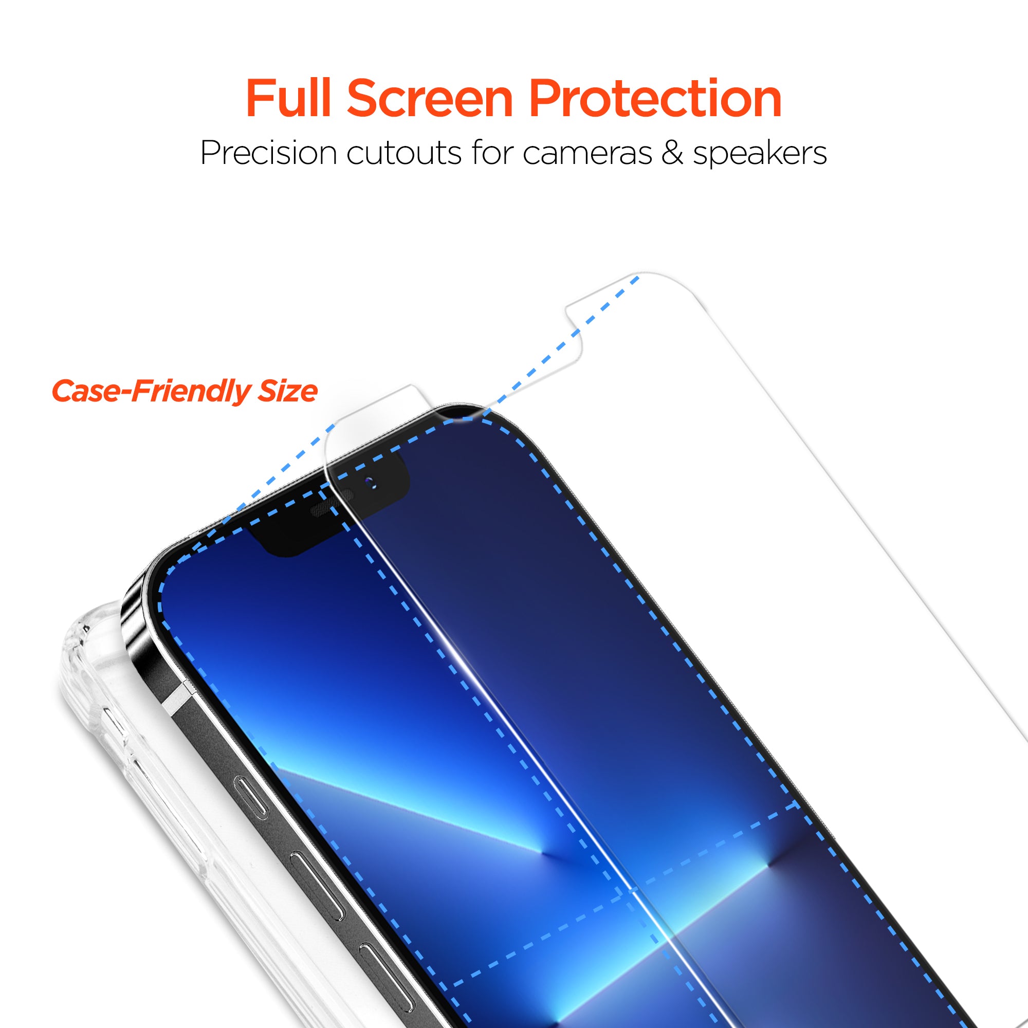 HD Tempered Glass Screen Protector for iPhone 13 Pro Max 2 Pack