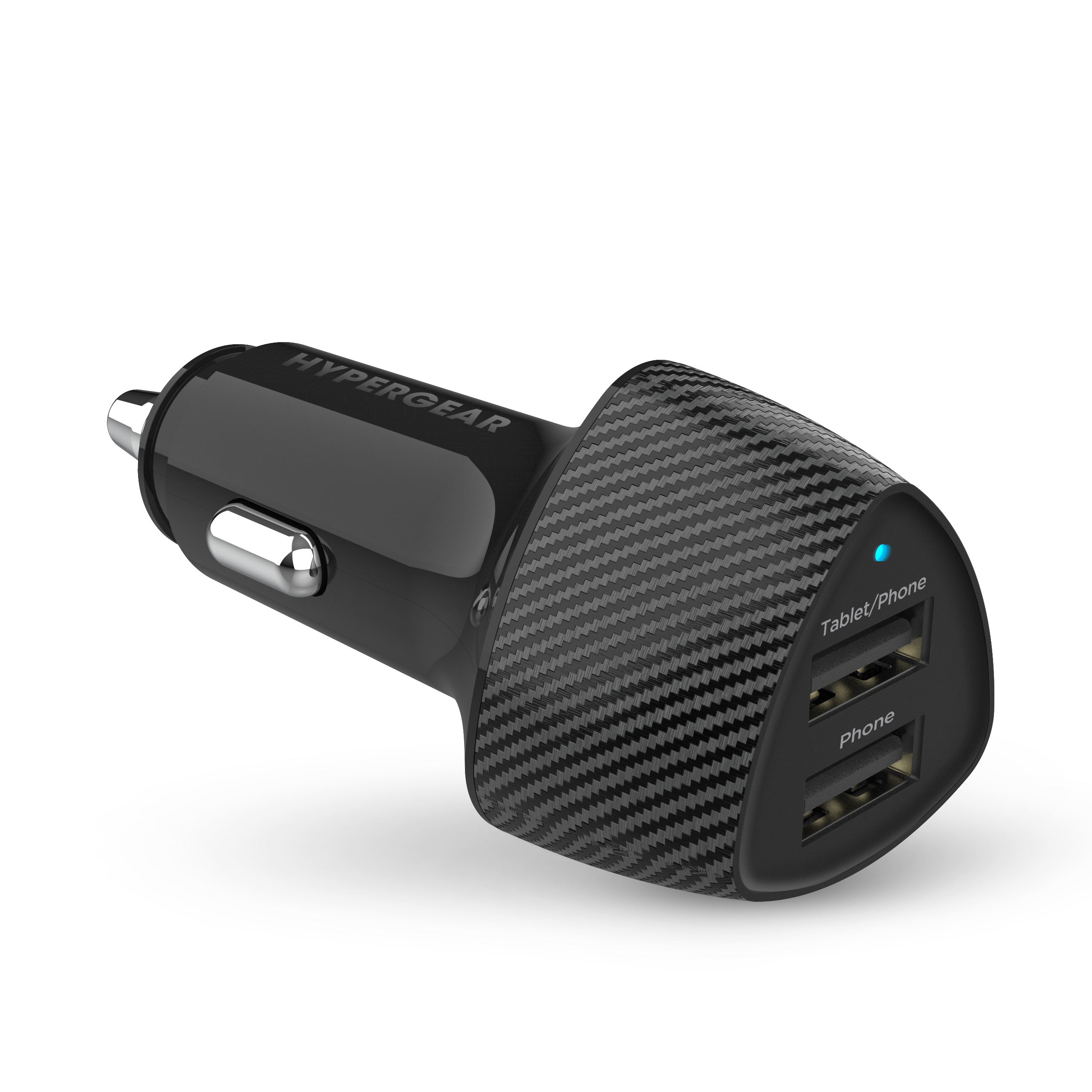 SpeedBoost 12W USB + 5W USB Car Charger | Black