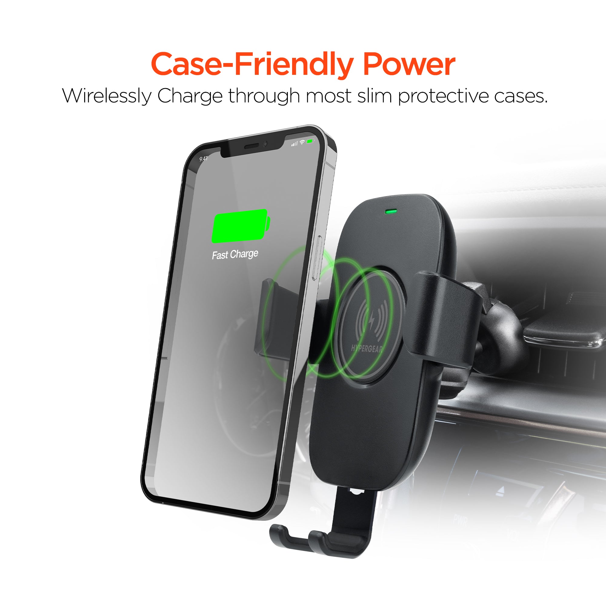 Wireless Car Charger + Auto Grip Phone Mount 15W Wireless Car Charger + Auto Grip Phone Mount 15W
