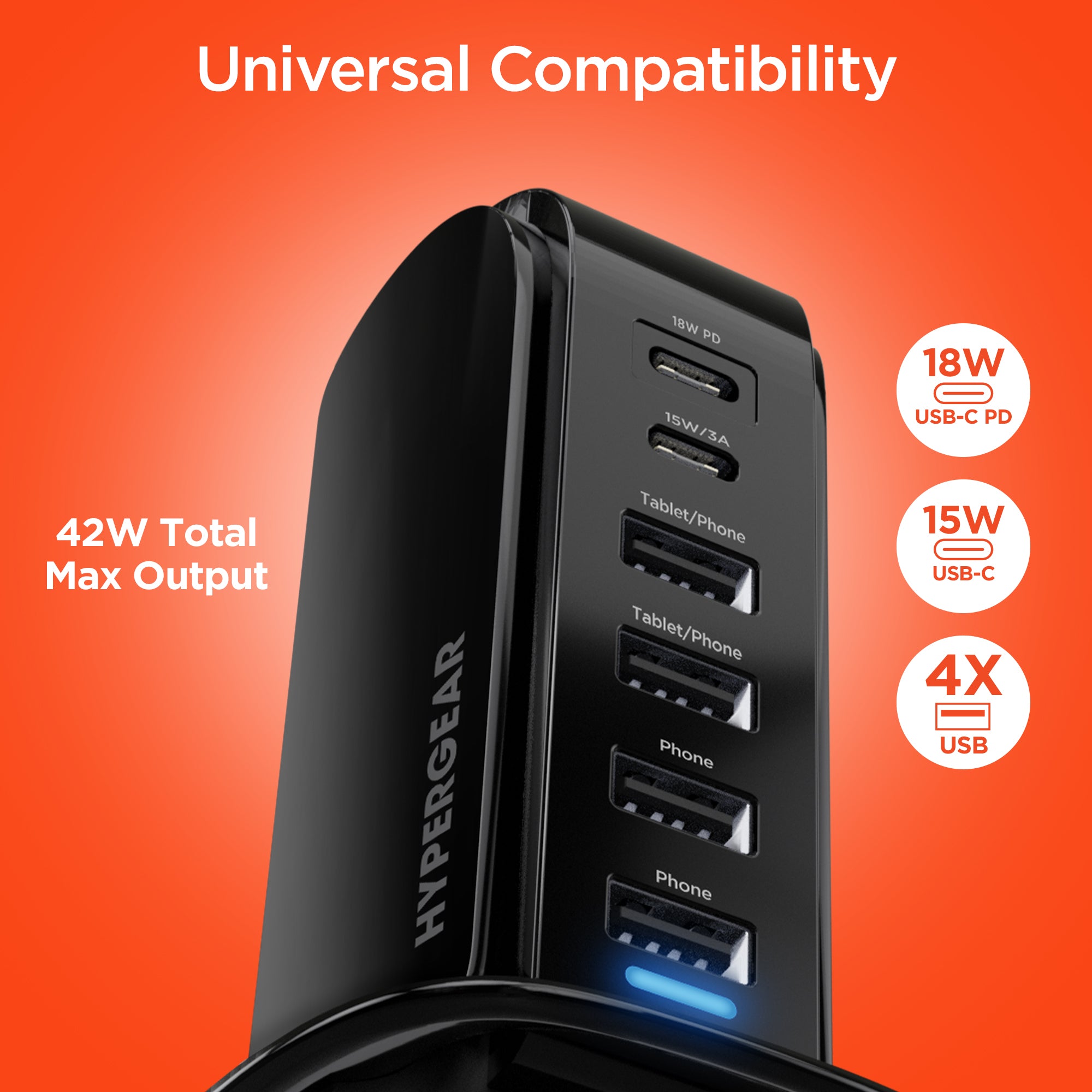 Power Tower 42W High-Speed Charging Station | Black