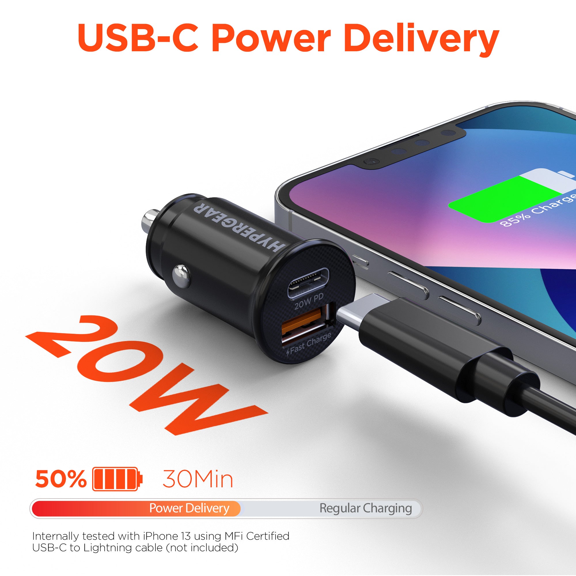 Mini Car Charger USB-A and USB-C™ Fast Charge 3.0 38W Black Metal - Car  Charger - Power Supplies - PC and Mobile
