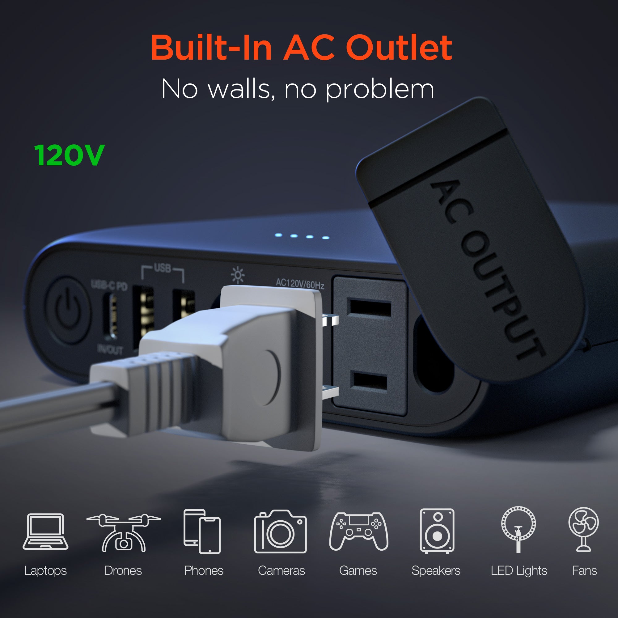 Power Brick 24000mAh AC Laptop Power Bank