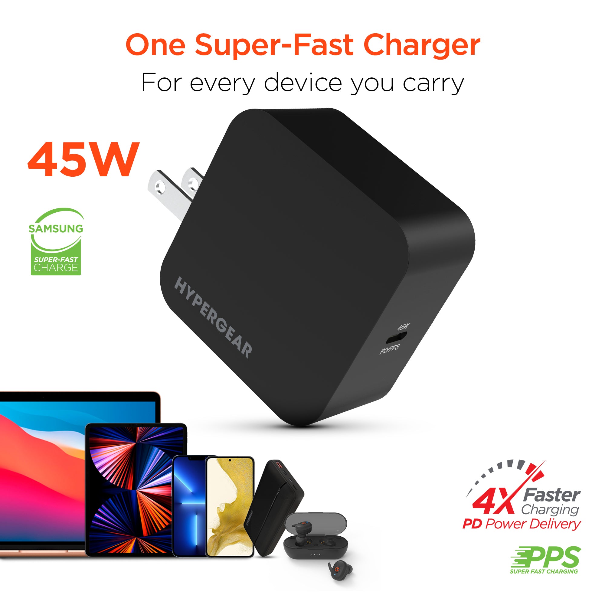  45W Samsung Super Fast Charger Type C, USB C Android